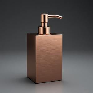 Distributeur de savon contemporain en acier inoxydable et marbre, design moderne et luxueux, durable et écologique pour les environnements professionnels - Product Image 1
