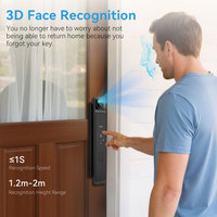 Hersteller 3D-Gesichtserkennung Tuya Smart Fingerabdruck-Schloss mit Handflächenerkennung, Sichtbare Gegensprechanlage, Schlüsselloser Zugang, WLAN-Cloud-Sicherheitstürschloss