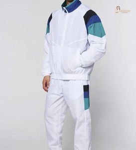 Conjunto de dos piezas de ropa deportiva para hombre, cortavientos y pantalones cortos de bloque de color, trajes de jogging de verano con patrón sólido - Product Image 1