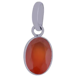 Carnelian Gemstone Oval Pendant 925 Silver Bezel Set Charm and Pendant For Making Jewelry Indian Wholesale Suppliers