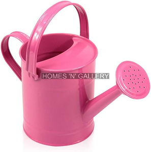 กระป๋องโลหะแข็งสีชมพูเงาบัวรดน้ำโลหะดีไซน์ทันสมัย - Product Image 1