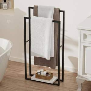 Toallero de hierro duradero, diseñado para un uso prolongado, soporta toallas de baño pesadas de forma segura, resistente a la humedad y al desgaste diario. - Product Image 4