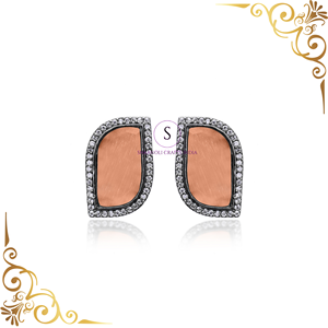 High Quality Vintage Solid Silver Oxidized Diamond <b>Stud</b> <b>Earrings</b> Fashion Jewelry for Women and <b>Girls</b> for Anniversaries & Parties - Product Image 4