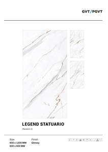 Série Endless Carreaux de porcelaine brillants 600x1200mm Carreaux vitrifiés émaillés européens modernes pour une résistance conçue pour l'exportation - Product Image 3