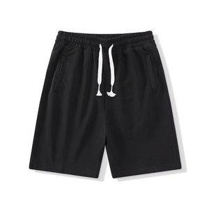 Shorts de sport pour hommes en coton 100% respirant à séchage rapide avec logo personnalisé, taille élastique et cordon de serrage, couleurs personnalisées - Product Image 3
