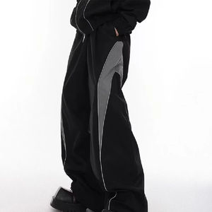 Survêtement de sport surdimensionné et ample en nylon 100 % personnalisé, coupe coupe-vent, style rayé - Product Image 2