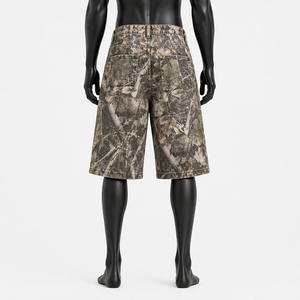 Pantalones Cortos de Verano Vintage, Vaqueros Holgados, Estilo Urbano, Hasta la Rodilla, con Estampado de Camuflaje, OEM - Product Image 2