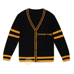 Alpha Phi Alpha 100% akrilik lembut Logo kustom rajutan perkumpulan wanita kardigan & Sweater