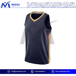 Maillot de basket-ball pour hommes de qualité supérieure Offres Spéciales 100% tissu Polyester couleur noire unie sans manches maillot de basket-ball léger - Product Image 2