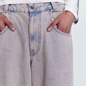 Pantalones Vaqueros Anchos de Estilo Urbano para Hombre, Estilo Casual Hip Hop Y2K, Lavado Monkey, Vintage, para Otoño, Servicio OEM - Product Image 3