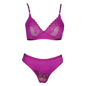 Ensemble soutien-gorge et culotte pour femme - Violet - Product Image 1