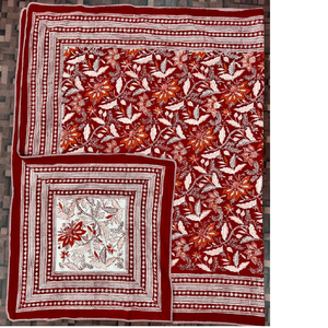 Organic Cotton Quilts Custom Printed with Silk Screen and <b>Wood</b> <b>Block</b> Printing Wool Filled for Hotels and Residences - Product Image 1