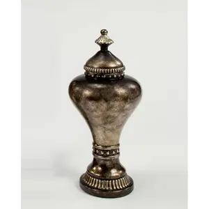 Dernières cendres humaines gravées en métal pour les funérailles Urnes de crémation en bronze mat classique en métal en taille personnalisée Urne commémorative - Product Image 5