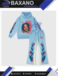 ชุดเซ็ตเสื้อฮู้ดและกางเกงพิมพ์ลายสำหรับผู้ชาย ฤดูหนาว แบบ unisex สไตล์สตรีทแวร์ ชุดลำลองสั่งทำได้ เนื้อผ้าเบา ระบายอากาศดี แฟชั่นทันสมัย - Product Image 4