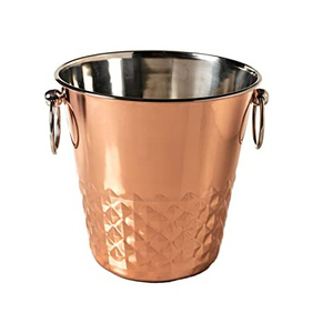 Modern Stainless Steel Metal Ice Bucket Tarnish-Resistant <b>Bottle</b> Cooler for Cocktail Parties Beverage Chiller Drinks Restaurants - Product Image 1