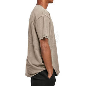 Vente en ligne de t-shirts lavés à l'acide T-shirt de haute qualité pour hommes Chemise fabriquée en usine Prix de gros T-Shirts - Product Image 5