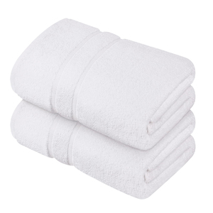 High Quality 100% Cotton Bath Sheet Breathable Quick Dry <b>Towel</b> for Home Hotel Casual Use White Color <b>Compressed</b> Woven Technique - Product Image 6