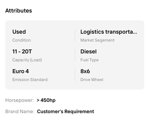 Best!! Long Distance Heavy Duty Long Distance Semi Truck Tractor Head 6x4 Sleeper Cab Diesel for Industrial <b>Transport</b> - Product Image 6