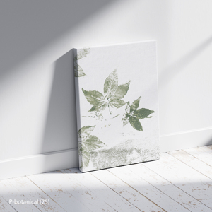 Green Leaf Study Botanical Wall Art Canvas Print Modern Foliage Illustration Scandinavian Decor Wood <b>Frame</b> - Product Image 2