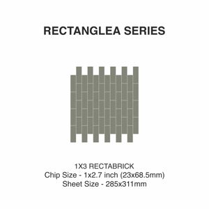 Shangar Design Hub Recta Bricks 1x2.7mm Carreau de mosaïque en céramique vitrifié pour applications commerciales Salles de réunion - Product Image 2