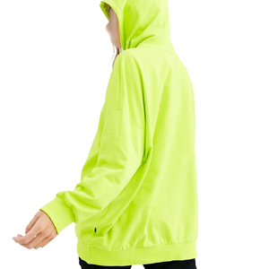 OEM personnalisé de haute qualité femmes sweat à capuche d'hiver surdimensionné décontracté col zippé couleur unie tissu tricoté logo imprimé sur le devant - Product Image 3