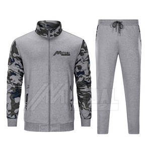 Venta al por mayor ligero 100% algodón hombres Jogging Wear calidad superior patrón sólido chándales transpirable respetuoso con el medio ambiente ropa - Product Image 1