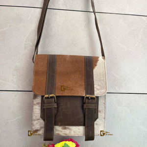 Bolso de Mano de Piel de Vaca Auténtica para Mujer, Bandolera con Correa Ajustable, Multiusos, Novedad - Product Image 1