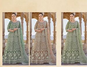 Recién llegado, vestidos Anarkali y Salwar Kameez con codificación de bordado y trabajo en piedra de exportación de India - Product Image 6