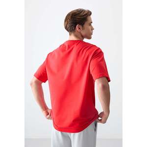 เสื้อยืดพิมพ์ลาย Fiesta ผ้าฝ้ายผสมเนื้อนุ่มทรงโอเวอร์ไซส์สำหรับผู้ชาย Air Jones - สวมใส่สบายสไตล์ลำลอง - Product Image 5