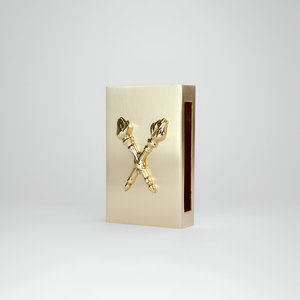 Boîte à allumettes en métal de luxe avec logo gravé et étui personnalisé en laiton pour allumettes, vente en gros pour les cadeaux d'entreprise et de mariage - Product Image 1