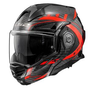 LS2 ADVANT X carbonio futuro casco bianco-blu-rosso