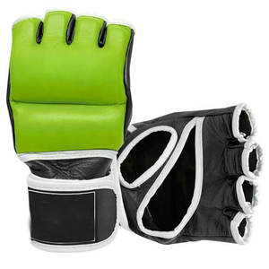 Guantes MMA de alta calidad hechos a medida, guantes MMA profesionales de cuero sintético para entrenamiento de lucha de medio dedo - Product Image 5