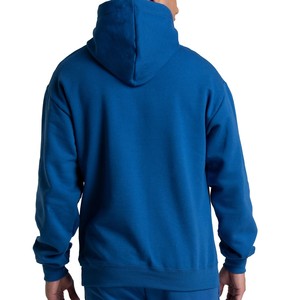 Sweat-shirts et pulls à capuche pour hommes 350 Gsm surdimensionnés avec cordon de serrage unisexe vierge de haute qualité en molleton uni streetwear tendance - Product Image 6