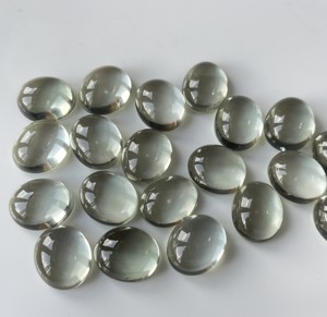 Amatista verde natural Oval 4x6mm Cabujón Parte posterior plana-Amatista verde suelta Calidad superior - Product Image 6