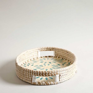 ถาดเก็บของทำมือจากหญ้าทะเล ถาดตกแต่งจากหญ้าทะเล ภาชนะสานจากฟาง สำหรับห้องครัวและห้องนอน - Product Image 5