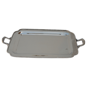 Wholesale Hot Sale Natural Serving Tray <b>Slate</b> With Stainless Steel for Home Decoration Solid Metal Tray - Product Image 3