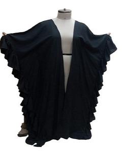 Caftan au sol personnalisé Vêtements de salon et de fête à volants unis - Product Image 1