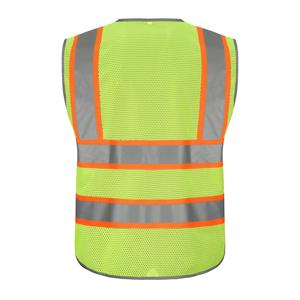 Gilet pour hommes haute visibilité Veste d'avertissement de sécurité extérieure avec un confort maximal Gilet réfléchissant haute visibilité pour la circulation - Product Image 2