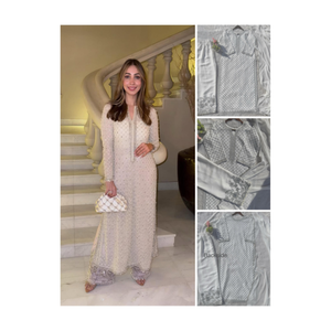 Moti original hecho a mano Top de trabajo y Pent con Dupatta elegante conjunto étnico para boda festiva y ropa de fiesta para mujeres - Product Image 1