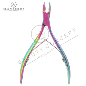 Cortaúñas de alta calidad de Color arcoíris, pinzas para cutículas, concepto de belleza ecológico, hecho en Pakistán, recién llegado, dedos de fábrica - Product Image 2