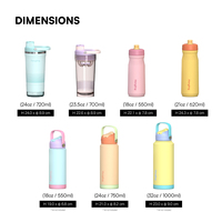 Ensemble cadeau de 3 bouteilles d'eau sportives personnalisées Hong Ling, sans BPA, avec shaker et gourde de cyclisme