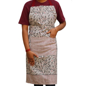 Nuevo delantal de cocina de diseño floral para el hogar Hotel Restaurantes para hombre y mujer Proveedor de delantal de cocina de algodón en India - Product Image 2