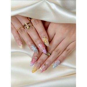 Bloom Mirage – Ongles Press-On Design Mirage Haute Couture pour une embellissement des ongles élégant - Product Image 4