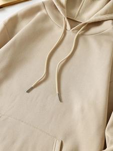 Sudadera con Capucha de Felpa de Algodón Vintage, Hombros Caídos, Estampado Digital, Sudadera con Capucha de Invierno - Product Image 5