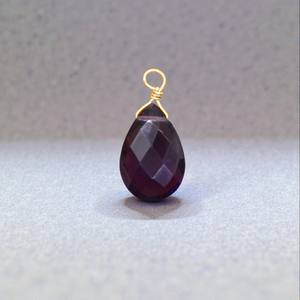 Dijes de Plata 925 con Forma de Lágrima Facetada de 8x11 mm, Dijes de Piedras Preciosas con Envoltura de Alambre, Dijes Coloridos con Corte de Pera para Hacer Joyería y Aretes - Product Image 3