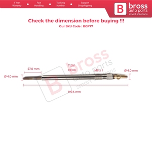 หัวเทียน BGP77 1 ชิ้น 11.5 โวลต์ A0011594601 สำหรับรถ Colt 1.5 DI 1.5 CDI - Product Image 5