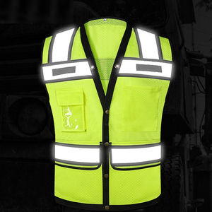 Personnalisé 100% Polyester Respirant Haute Visibilité Réfléchissant CE Certifié Gilet de Sécurité pour Hommes Sécurité Routière - Product Image 2