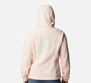 Sudaderas con cremallera para mujer de calidad superior 100% Material de algodón Streetwear estilo logotipo personalizado con bolsillos Sudadera con capucha para mujer - Product Image 2