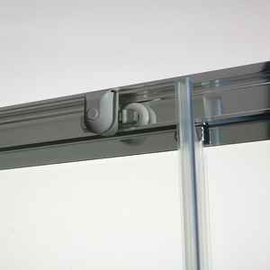 Porte de douche en verre transparent Ferrara 150CM avec deux panneaux, design minimaliste, étanche - Product Image 3