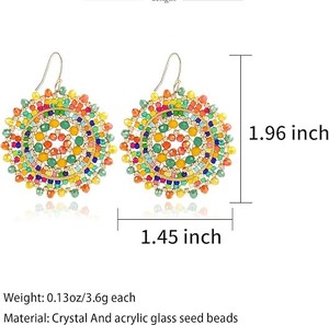 Nuevos pendientes coloridos de cuentas de verano para mujer, Pendientes colgantes de cristal con cristales, pendientes bohemios, pendientes llamativos para mujer - Product Image 3
